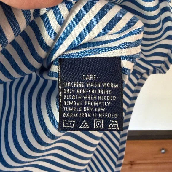 NWT Ralph Lauren Sport Blue & White Striped Shirt - Picture 6 of 6